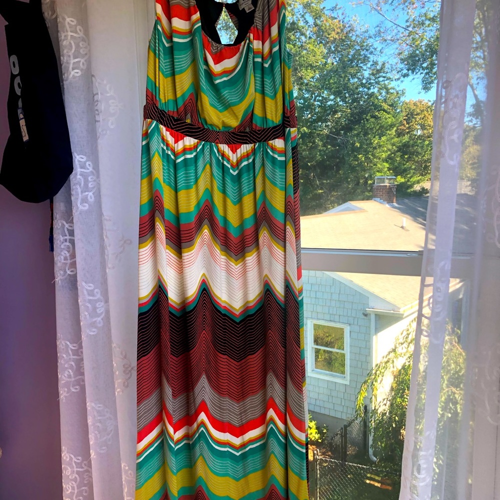 long multicolored maxi dress